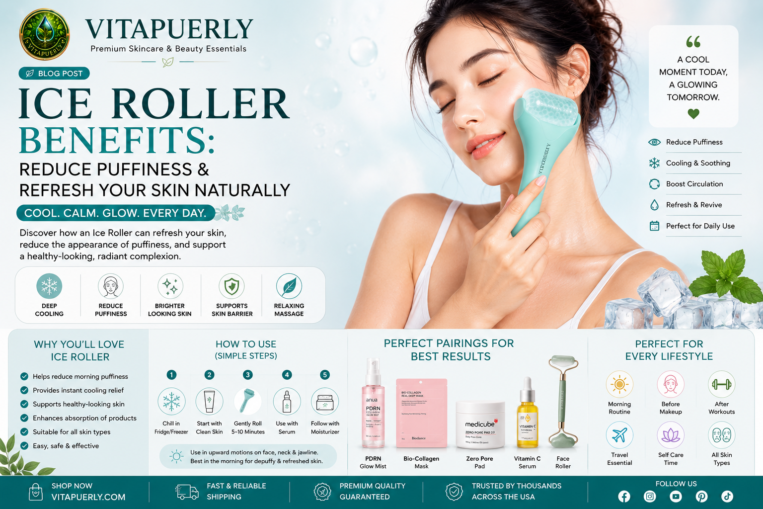 Ice Roller Benefits: Reduce Puffiness & Refresh Your Skin Naturally