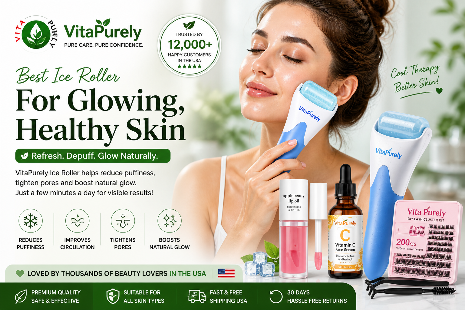Best Ice Roller for Face in USA – VitaPurely Skincare Guide