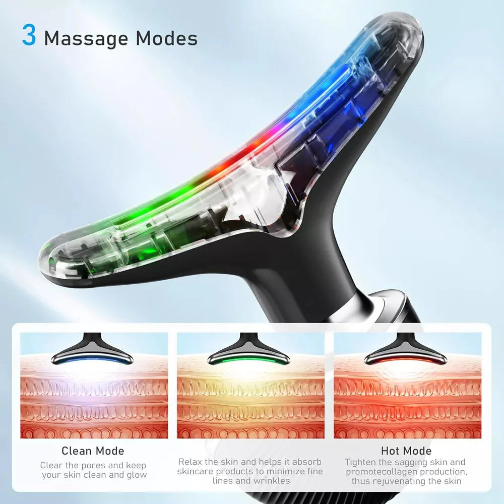 Rejuvenate Your Skin with the Neck Face Lifting Massager - LED Anti-Wrinkle Device for Double Chin Removal