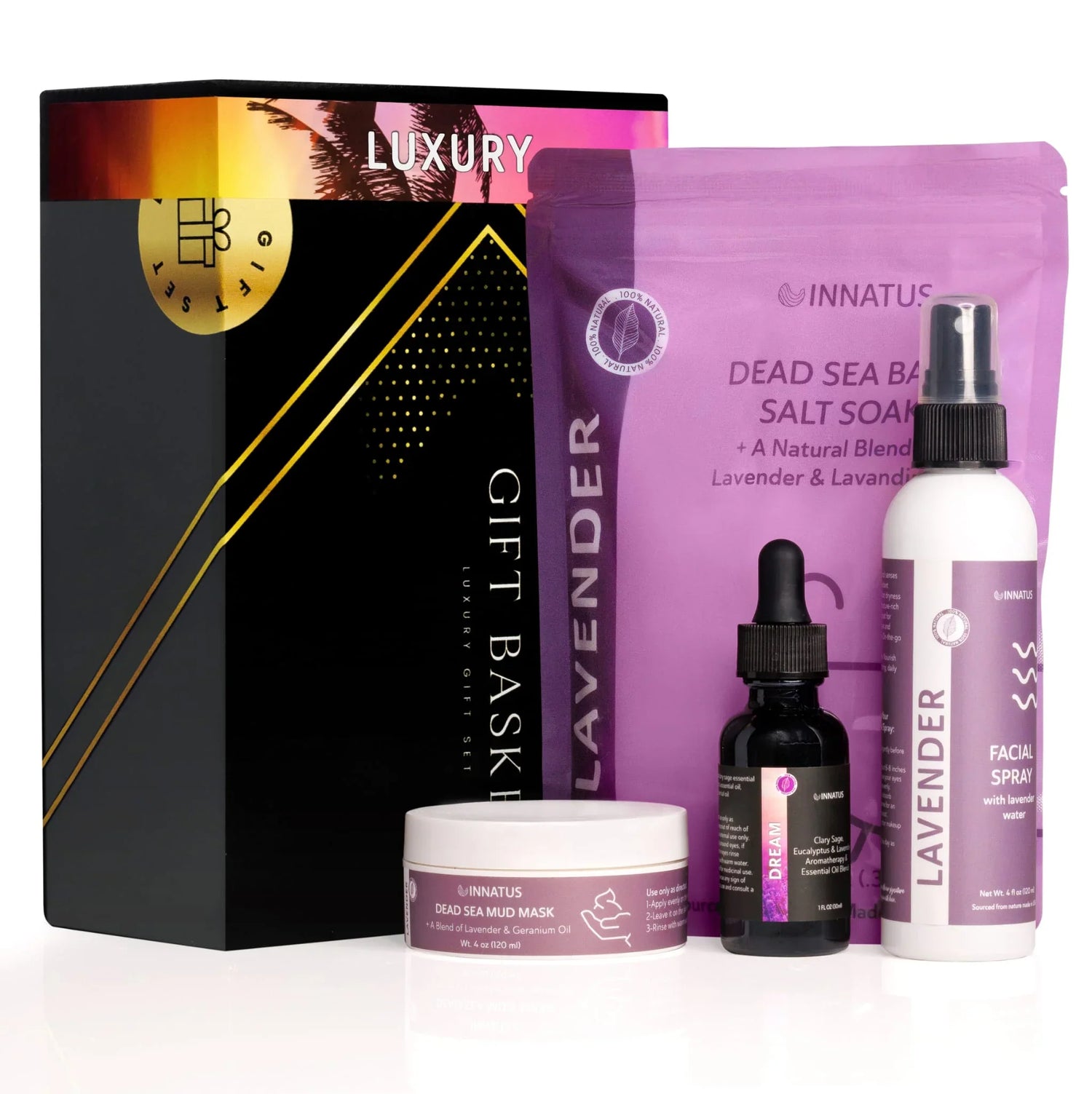 Indulge in Luxury: The Ultimate Dead Sea Spa Gift Set - Bath Salt, Facial Spray, Mud Mask & Essential Oil for Relaxation and Hydration - The Perfect Self-Care Gift for Everyone