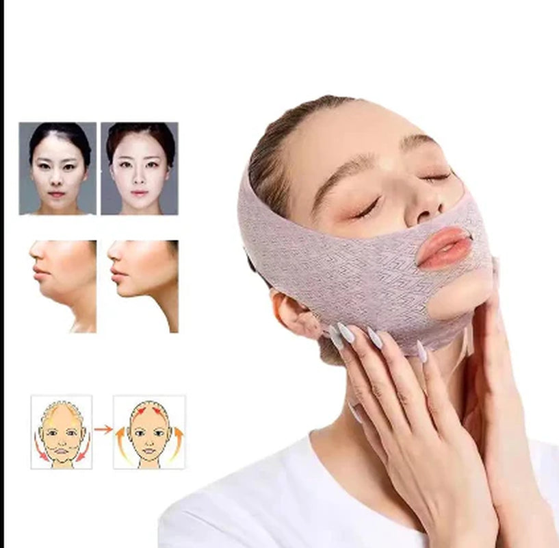 Transform Your Look with the Graphene V-Line Chin Up Mask – Slimming Face Mask for a Defined Jawline, Lilac, Small