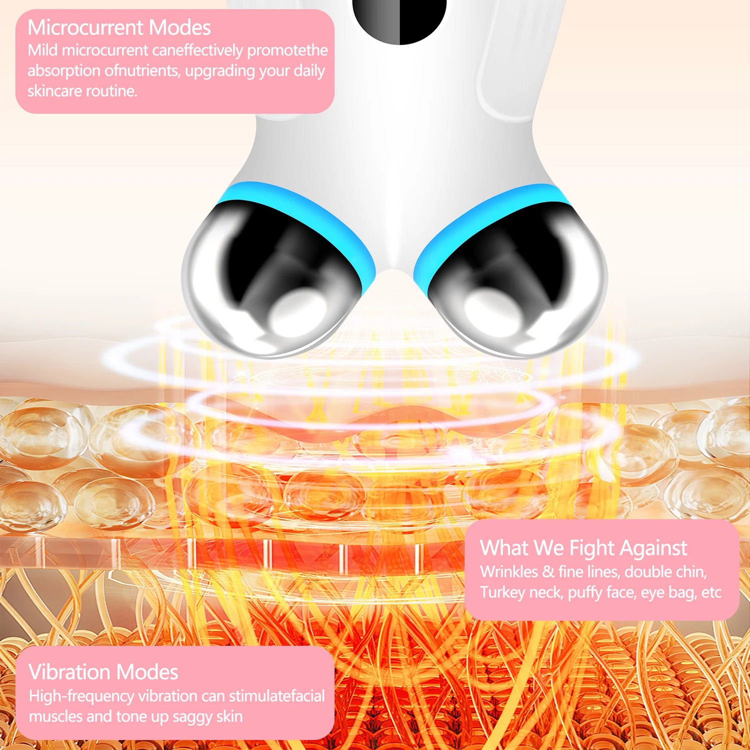 Revitalize Your Skin with Our Anti-Aging Microcurrent Facial Device - Enhance Absorption and Achieve a Youthful Glow!