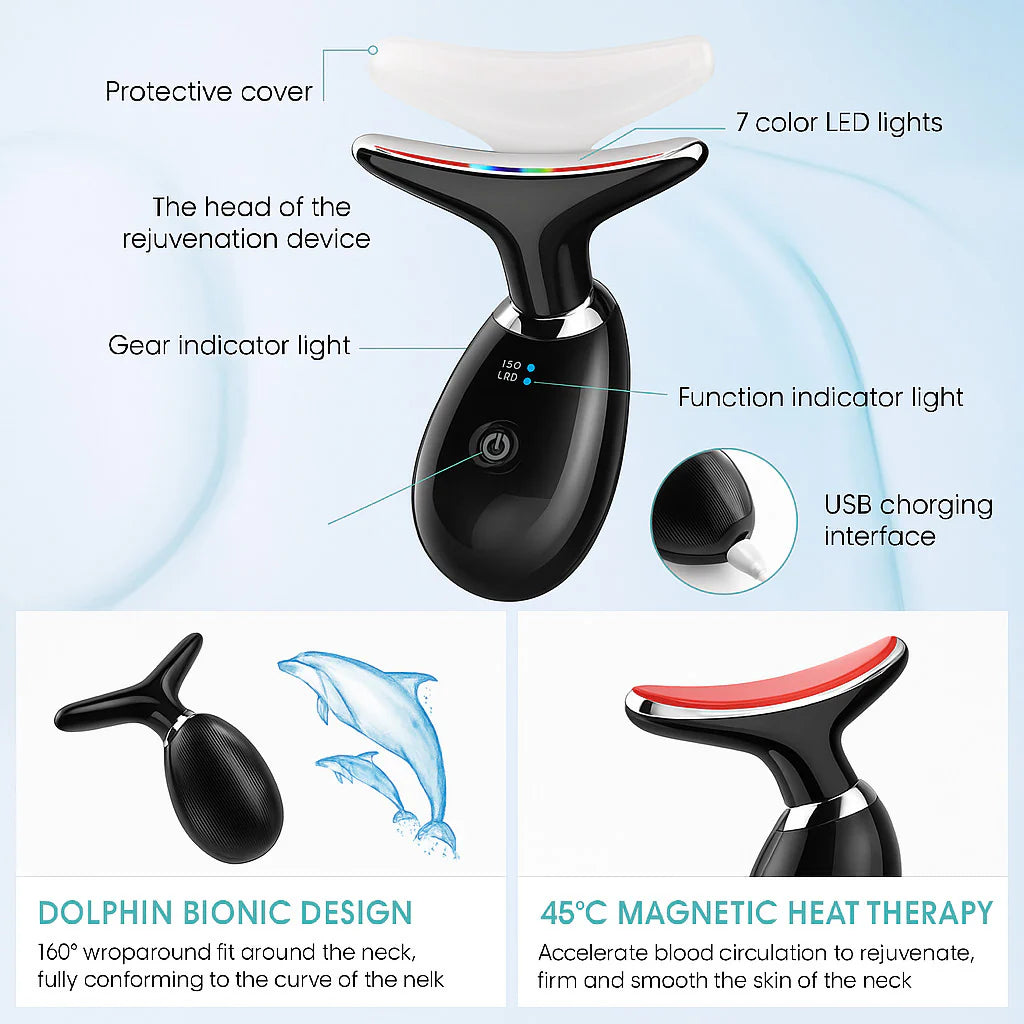 Rejuvenate Your Skin with the Neck Face Lifting Massager - LED Anti-Wrinkle Device for Double Chin Removal