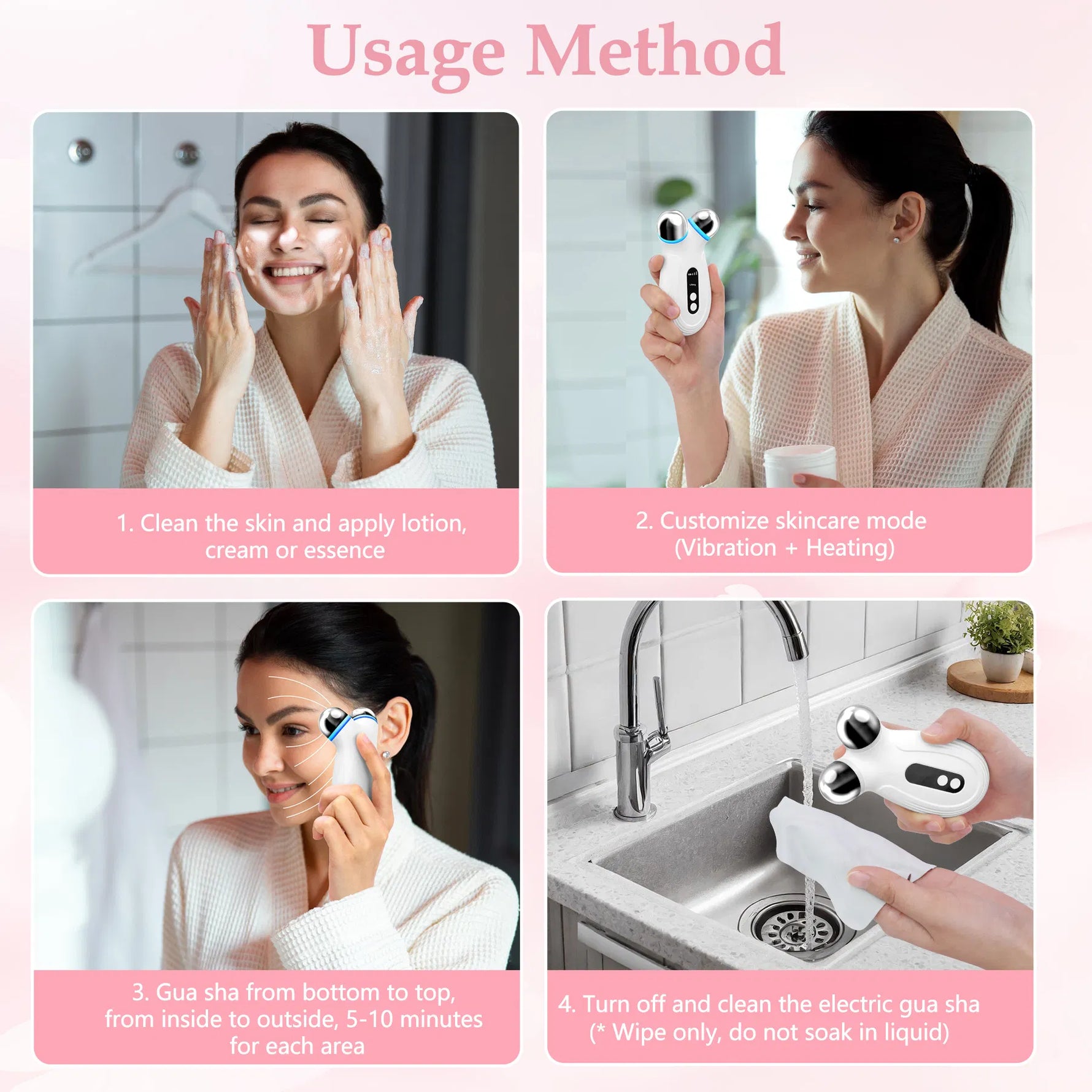Revitalize Your Skin with the Anti-Aging Microcurrent Facial Device - Enhance Absorption and Achieve a Youthful Glow!