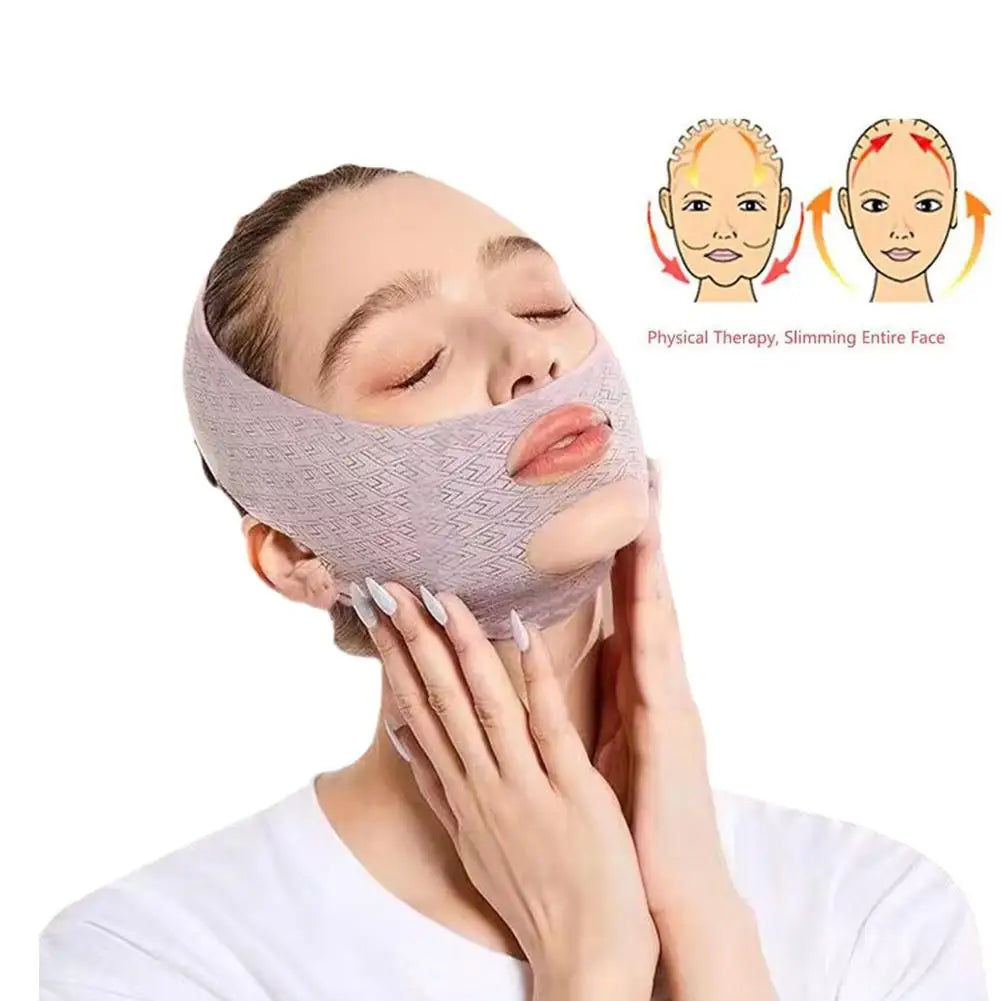 Transform Your Look with the Graphene V-Line Chin Up Mask – Slimming Face Mask for a Defined Jawline, Lilac, Small