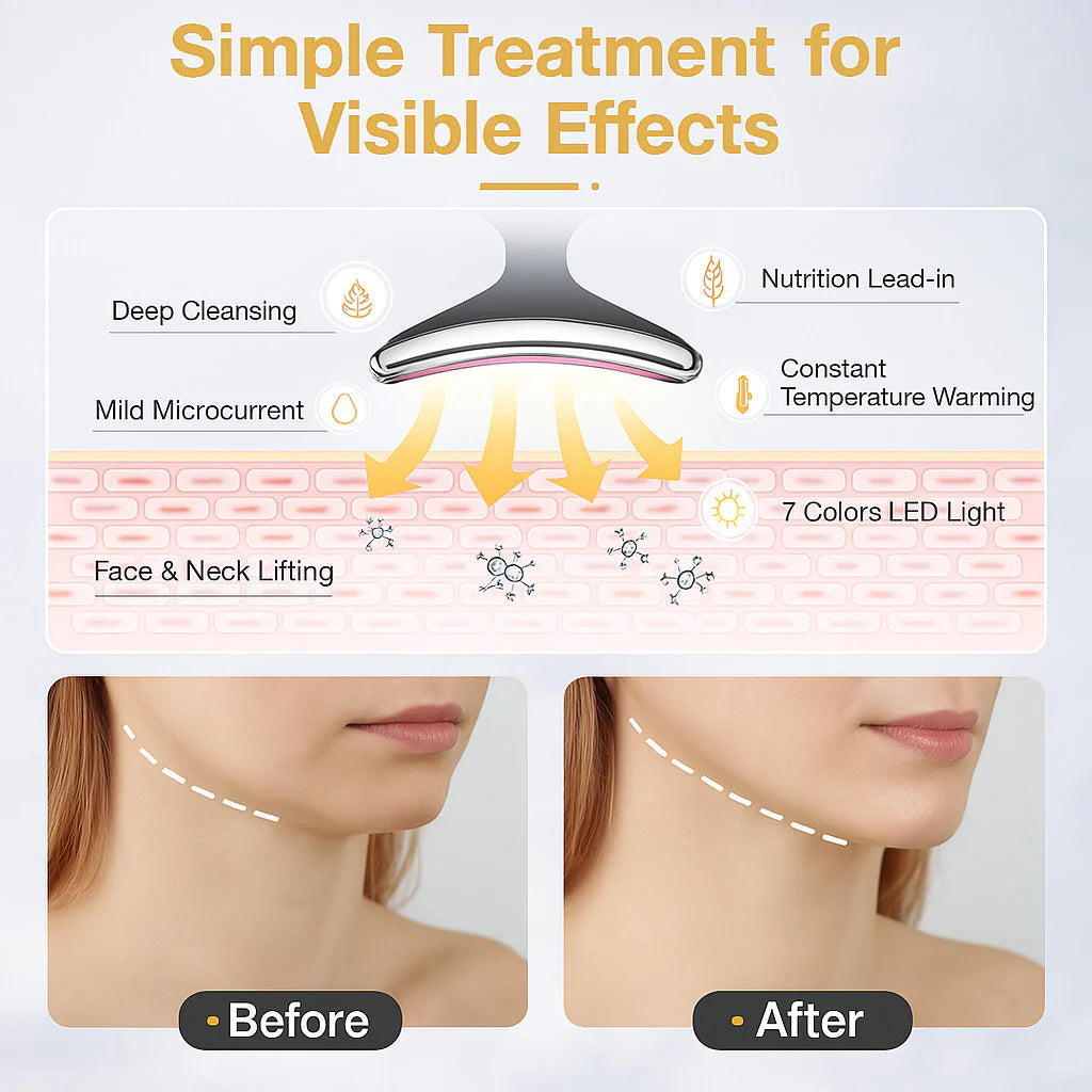 Rejuvenate Your Skin with the Neck Face Lifting Massager - LED Anti-Wrinkle Device for Double Chin Removal