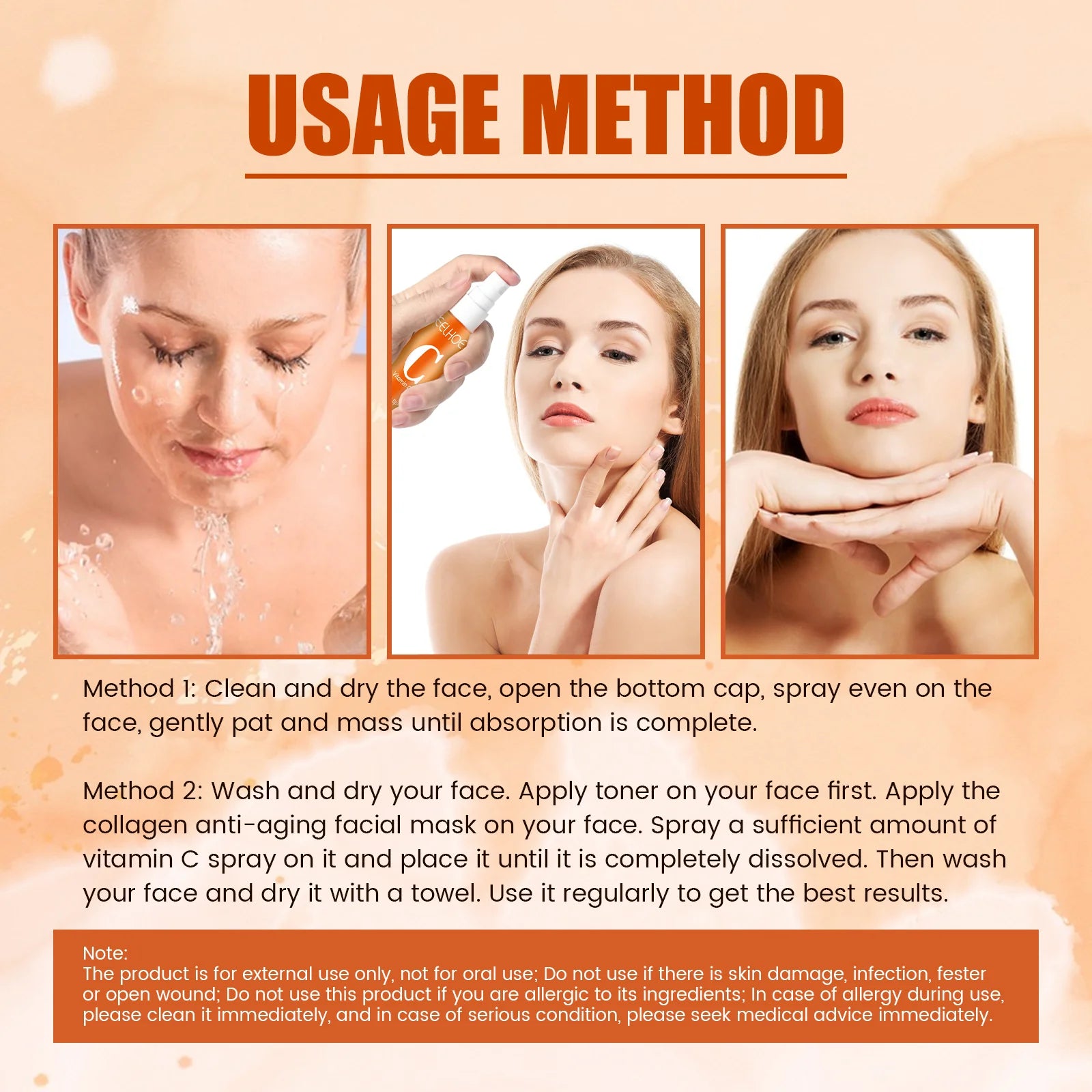 Revitalize Your Skin with Our Vitamin C Moisturizing Spray - Hydrate, Lighten Acne Spots, and Achieve a Radiant Glow