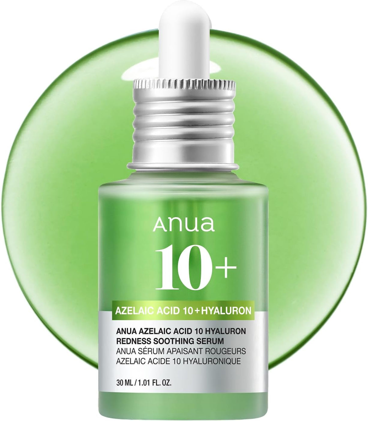 Revitalize Your Complexion with Our Azelaic Acid 10% & Hyaluronic Acid Redness Relief Serum - Lightweight Hydration for Blemish-Prone & Oily Skin, 1.01 Fl Oz