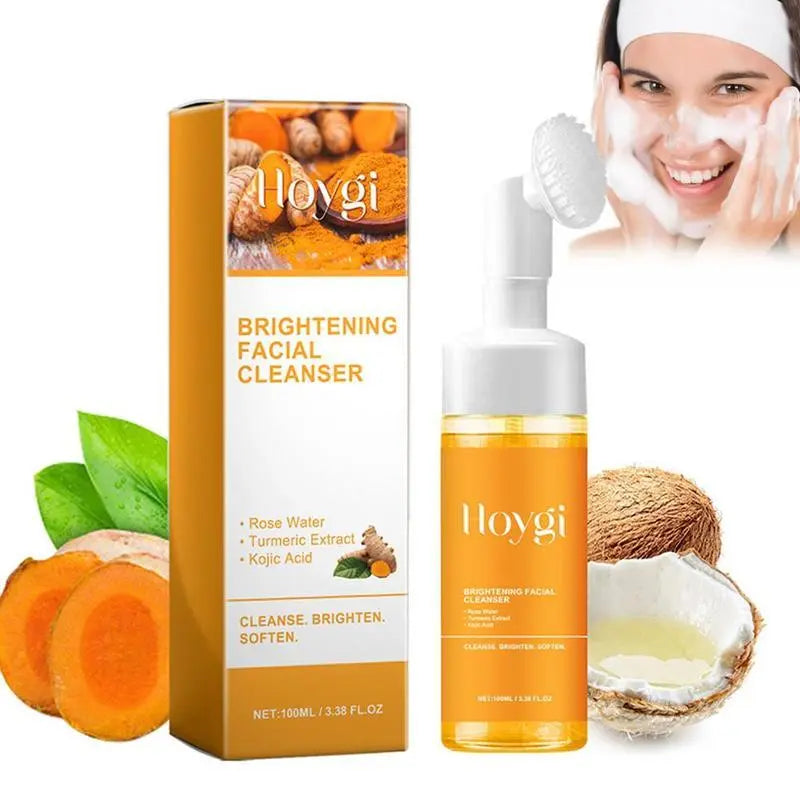 Revitalize Your Skin with Our Gentle Turmeric Facial Cleanser - Exfoliating, Oil Control, and Nourishing for All Skin Types!