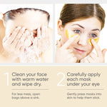Revitalize Your Look with Gold Under Eye Patches - Reduce Puffiness, Lighten Dark Circles, and Smooth Fine Lines