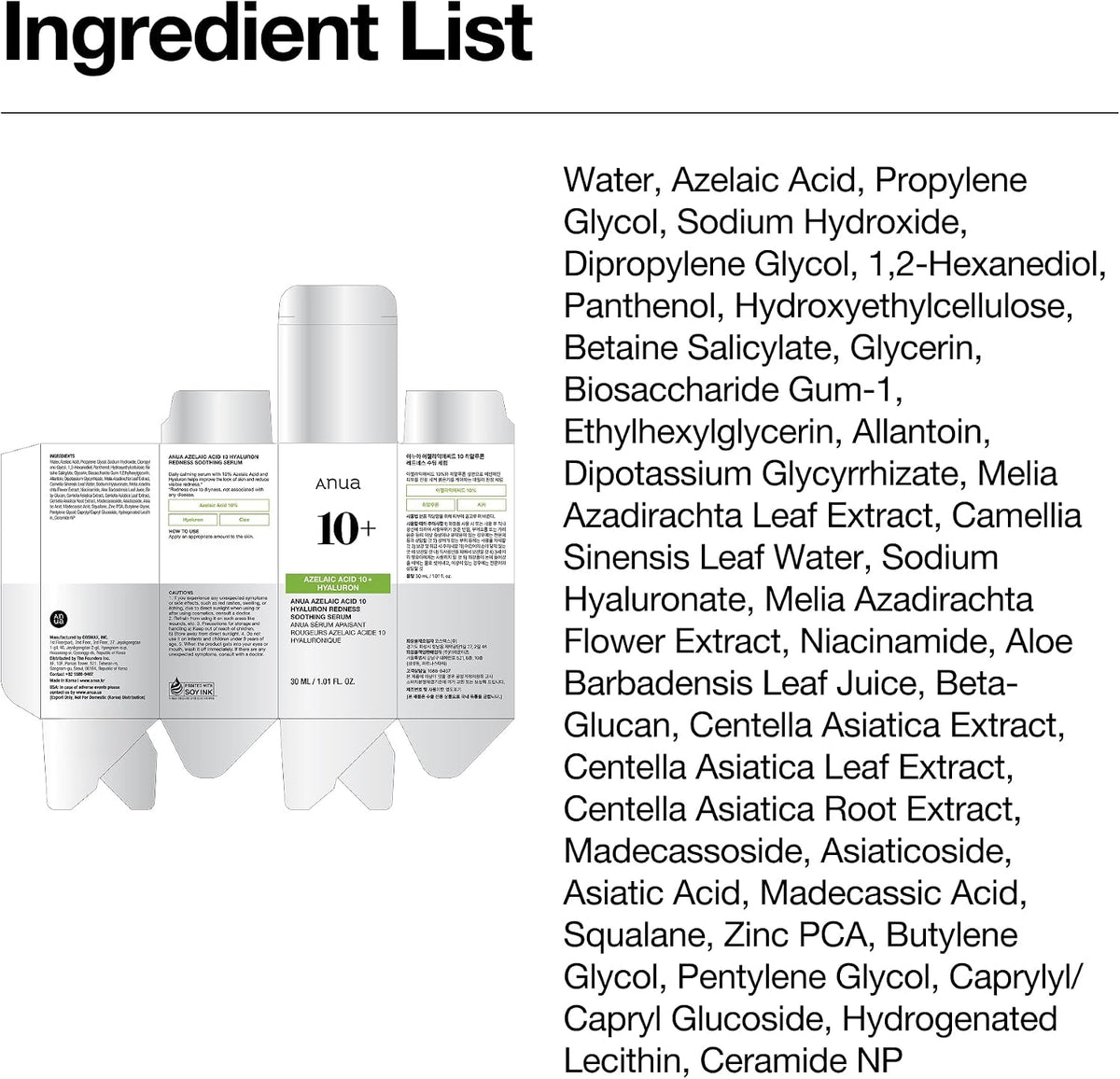 Revitalize Your Complexion with Our Azelaic Acid 10% & Hyaluronic Acid Redness Relief Serum - Lightweight Hydration for Blemish-Prone & Oily Skin, 1.01 Fl Oz