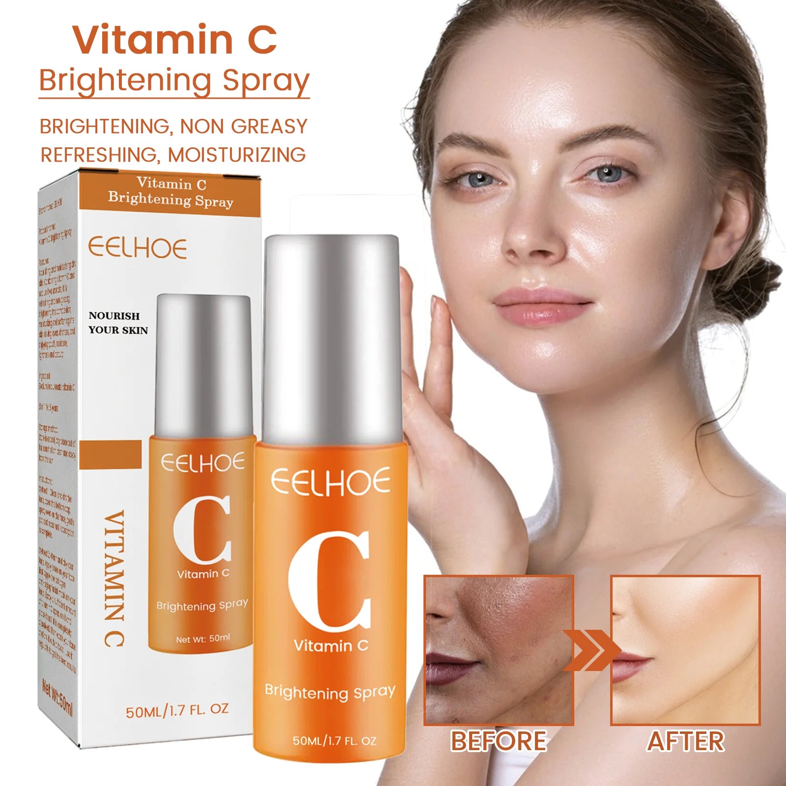 Revitalize Your Skin with Our Vitamin C Moisturizing Spray - Hydrate, Lighten Acne Spots, and Achieve a Radiant Glow