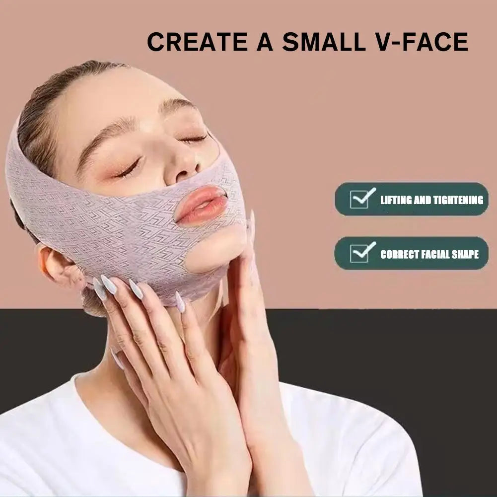 Transform Your Look with the Graphene V-Line Chin Up Mask – Slimming Face Mask for a Defined Jawline, Lilac, Small