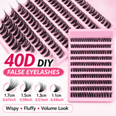 Vita Purely DIY Lash Cluster Kit – 200PCS Natural Volume Eyelash Extensions (8–16mm Mixed Length, Salon Look at Home)