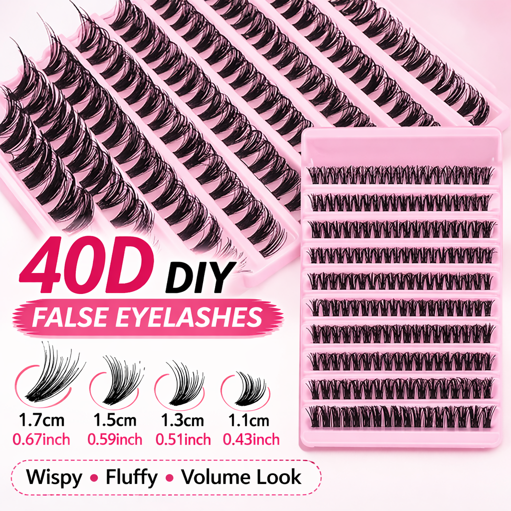 Vita Purely DIY Lash Cluster Kit – 200PCS Natural Volume Eyelash Extensions (8–16mm Mixed Length, Salon Look at Home)