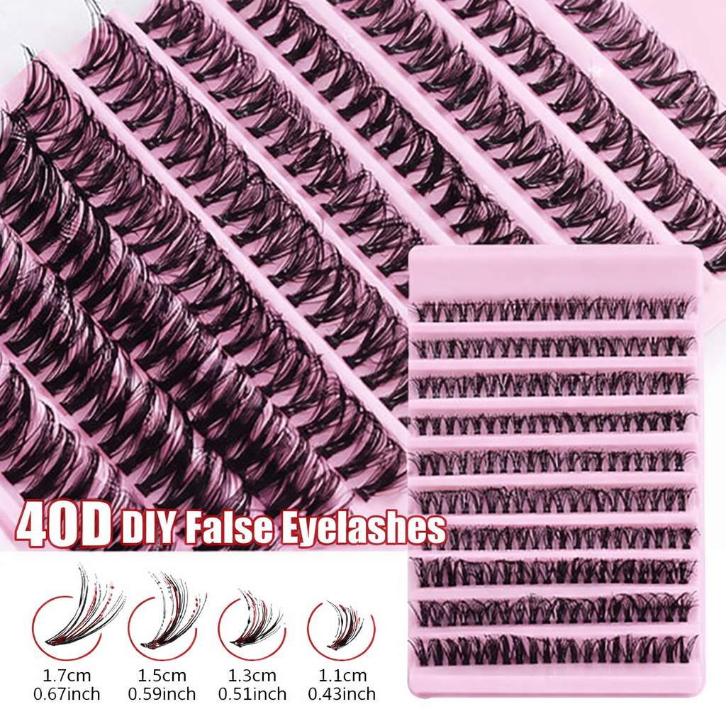 Vita Purely DIY Lash Cluster Kit – 200PCS Natural Volume Eyelash Extensions (8–16mm Mixed Length, Salon Look at Home)
