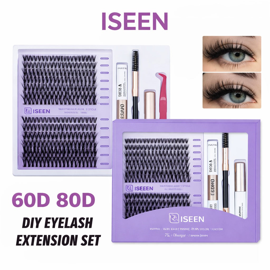 Luxury DIY Lash Cluster Extension Kit – Reusable Natural Volume Lashes Set