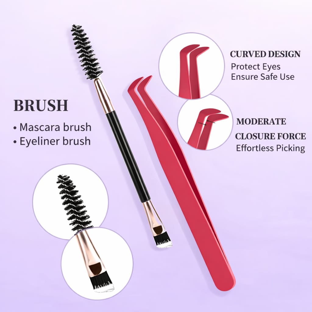 Luxury DIY Lash Cluster Extension Kit – Reusable Natural Volume Lashes Set
