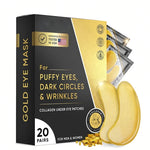 Revitalize Your Look with Gold Under Eye Patches - Reduce Puffiness, Lighten Dark Circles, and Smooth Fine Lines