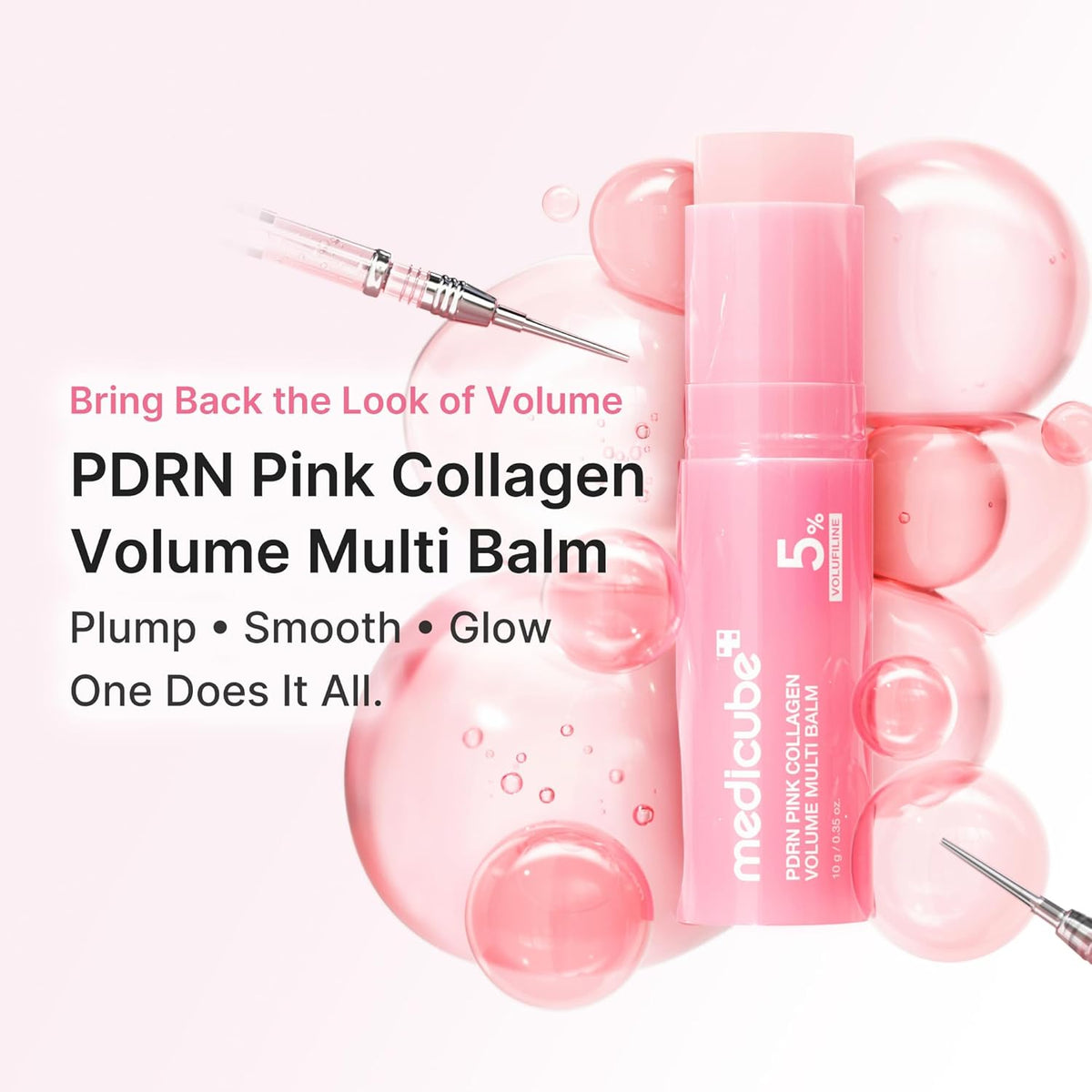 Revitalize Your Skin with PDRN Pink Collagen Volume Multi Balm Stick - The Ultimate Face & Body Balm for Plumping, Radiance, and Youthful Glow!