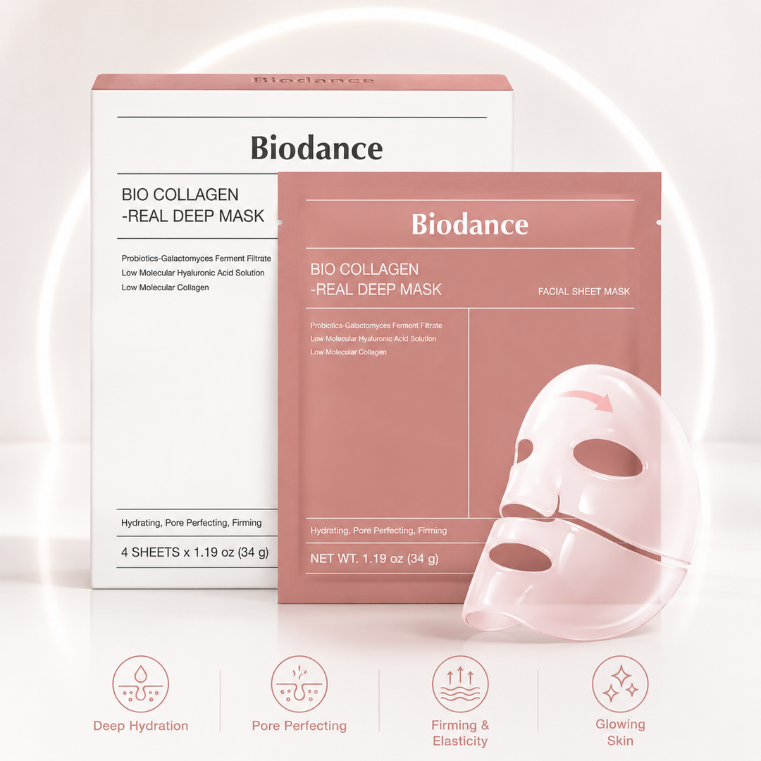 Biodance Bio-Collagen Real Deep Mask – Glass Skin Collagen Hydrogel Face Mask (4 Sheets)
